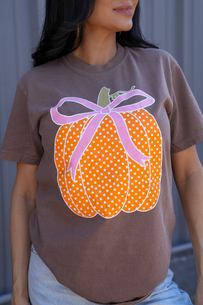 Polka Dot Pumpkin | Espresso | Short Sleeve
