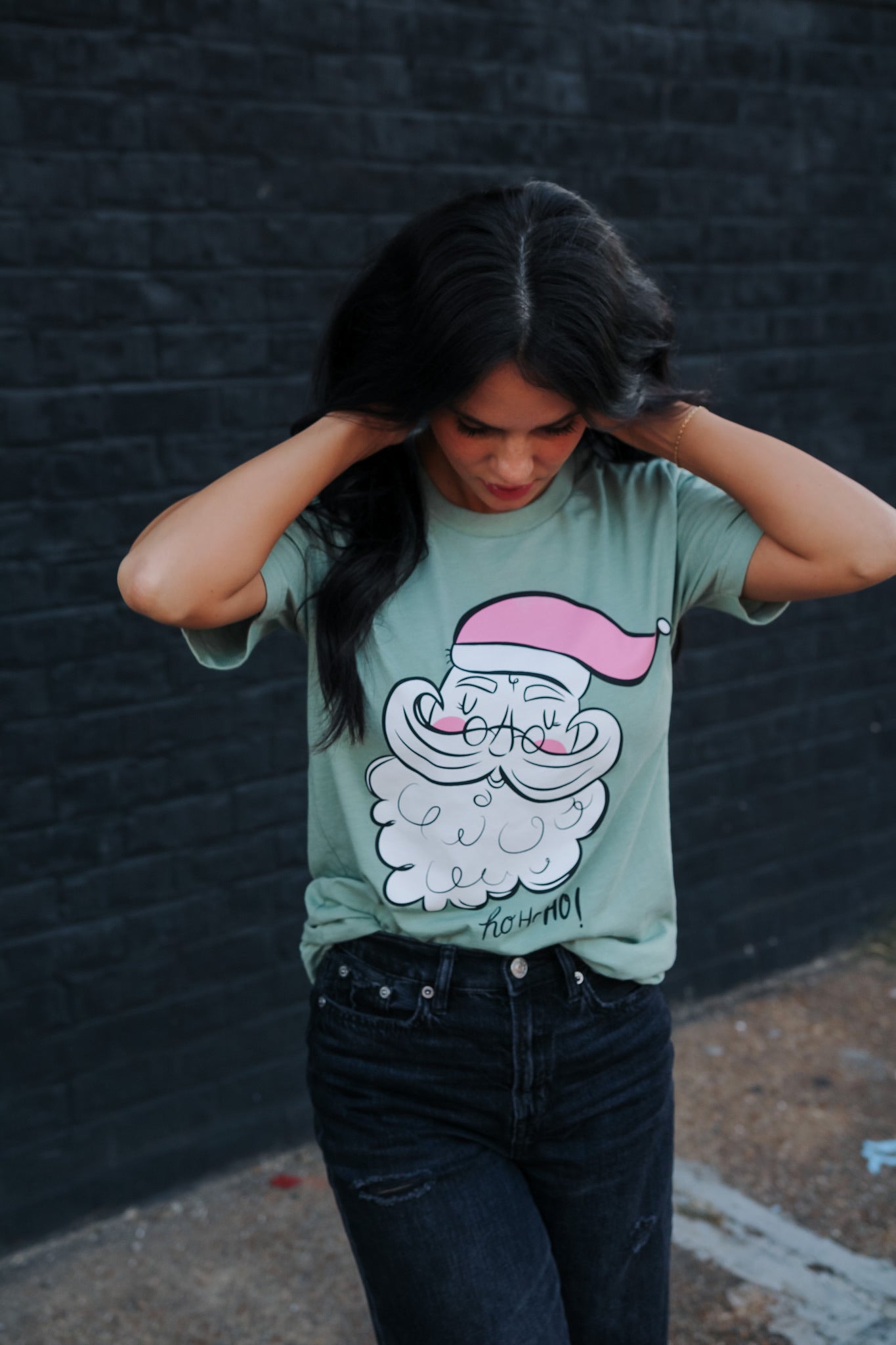 Vintage Santa | Heather Sage | Short Sleeve