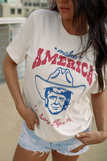 Make America Cowboy Again | Vintage White | Short Sleeve