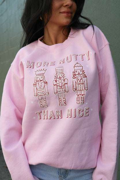 Nutty Nice | Pink | Sweatshirt