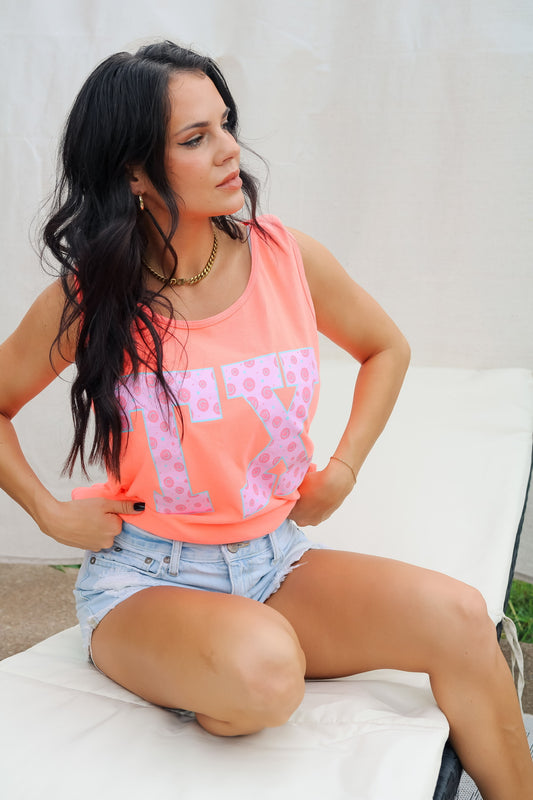 TX Happy | Neon Coral | Tank