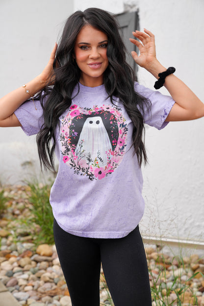 Floral Ghost | Purple Colorblast | Short Sleeve Tee