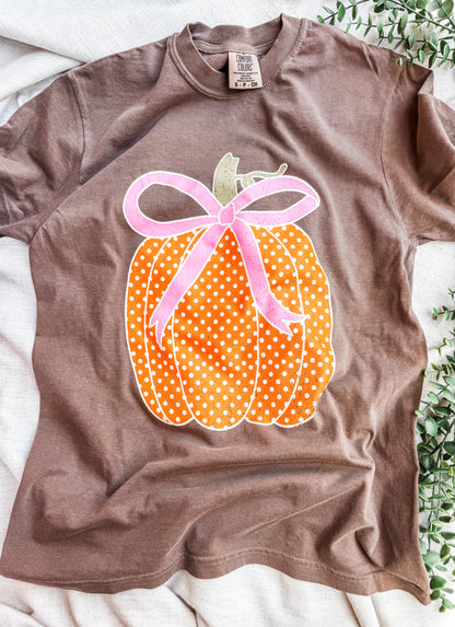 Polka Dot Pumpkin | Espresso | Short Sleeve