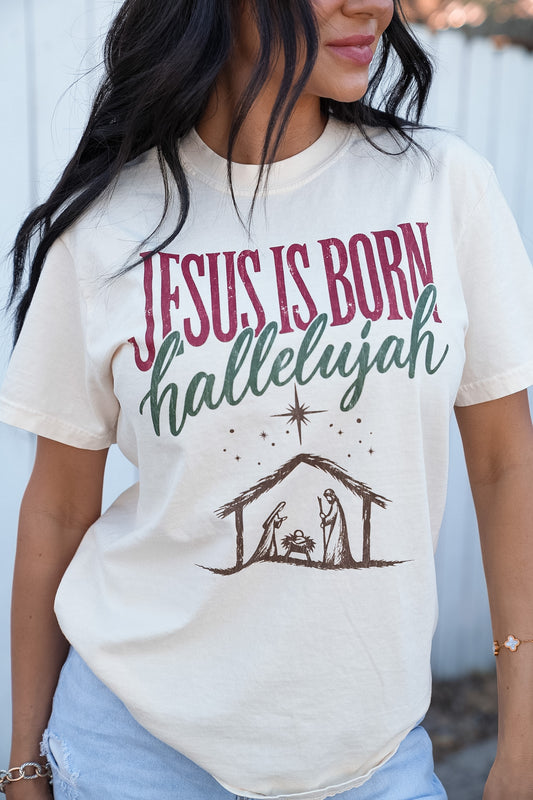 Jesus is Born Hallelujah | Short Sleeve Tee