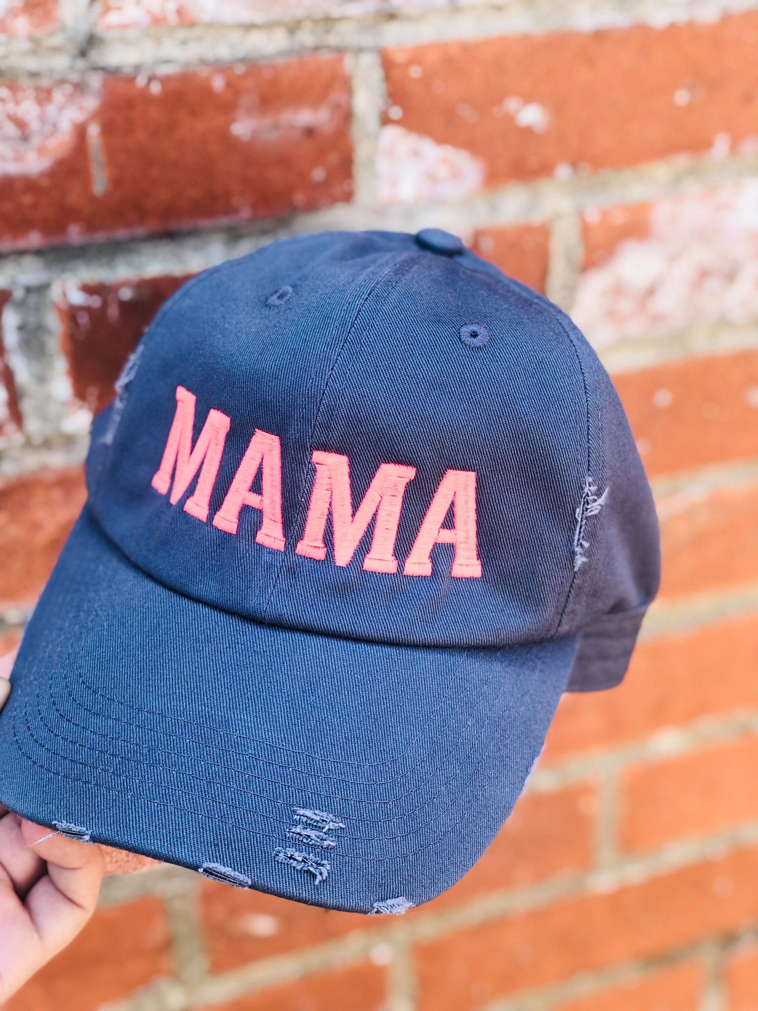 MAMA Vintage Varsity  Distressed Cap