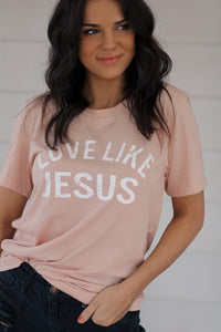 Love Like Jesus | Peach | Short Sleeve Tee