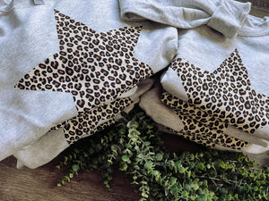 Leopard Star | Ash | Sweatshirt