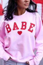 Load image into Gallery viewer, BABE | Light Pink | Sweatshirt
