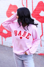 Load image into Gallery viewer, BABE | Light Pink | Sweatshirt
