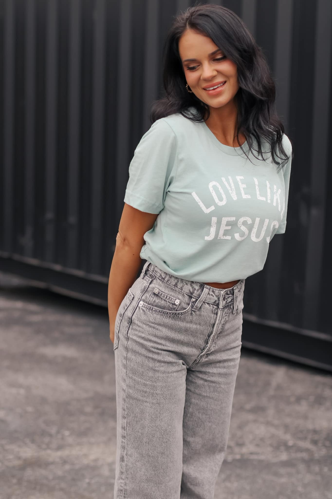 Love Like Jesus  | Heather Dusty Blue | Short Sleeve Tee