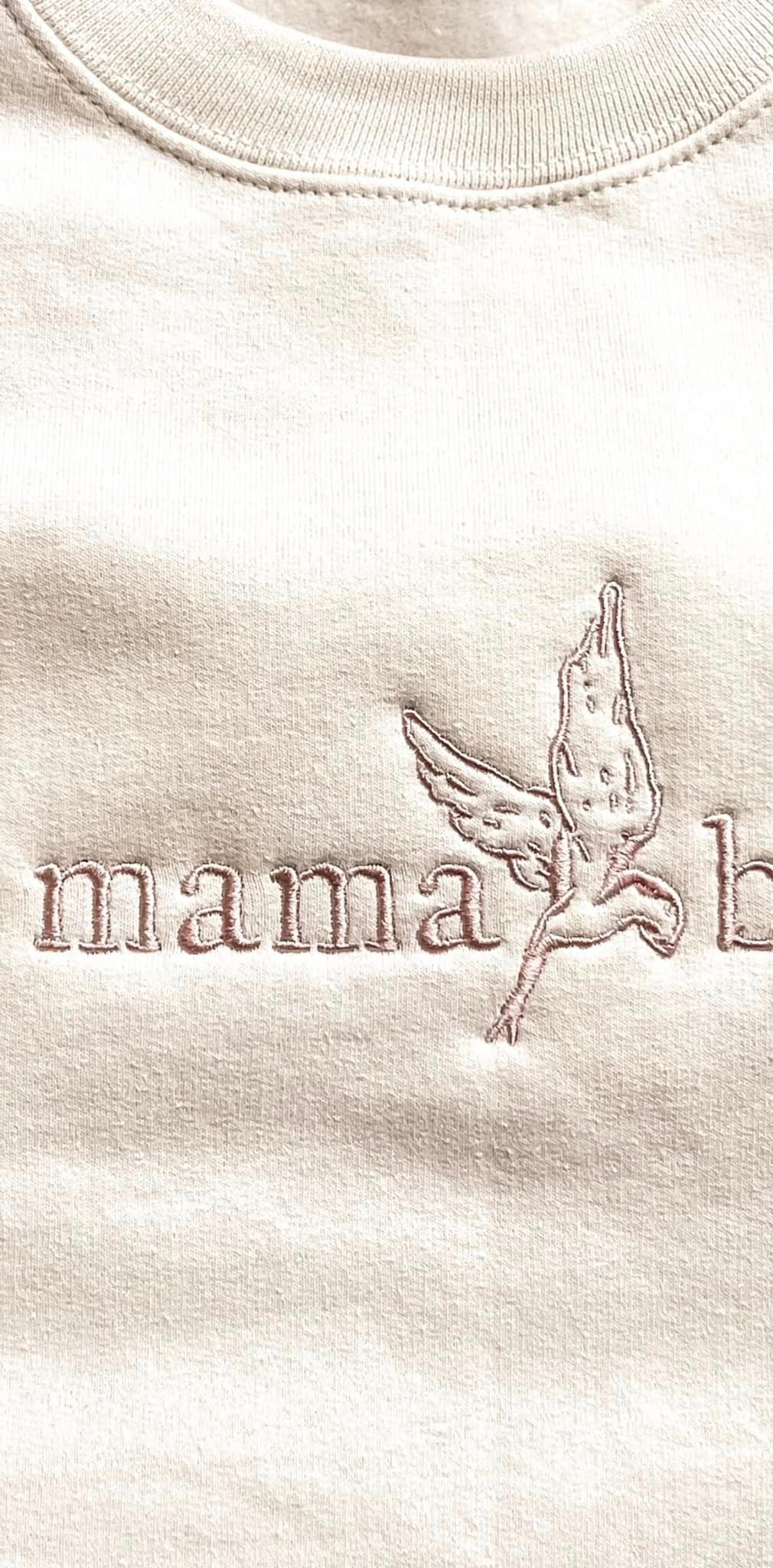 Mama Bird | Sand | Embroidered Sweatshirt