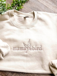 Mama Bird | Sand | Embroidered Sweatshirt
