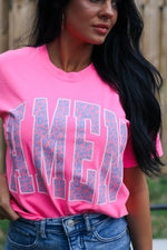 Load image into Gallery viewer, Amen | Neon Pink | Short Sleeve
