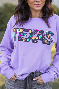 Texas | Floral | Lavender | Long Sleeve