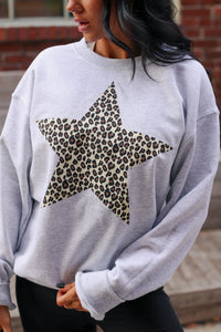 Leopard Star | Ash | Sweatshirt