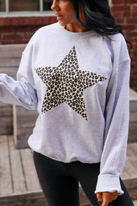 Leopard Star | Ash | Sweatshirt