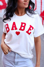Load image into Gallery viewer, BABE | Vintage White | Short Sleeve Tee
