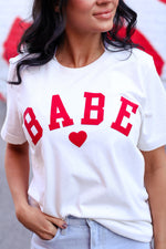 Load image into Gallery viewer, BABE | Vintage White | Short Sleeve Tee

