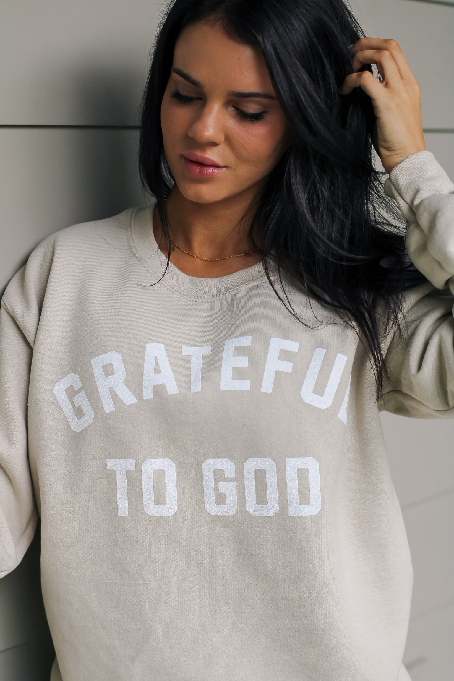Grateful To God | Sand | Sweatshirt