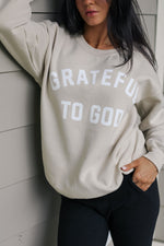 Load image into Gallery viewer, Grateful To God | Sand | Sweatshirt
