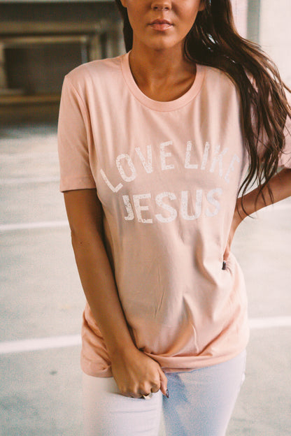 Love Like Jesus | Peach | Short Sleeve Tee
