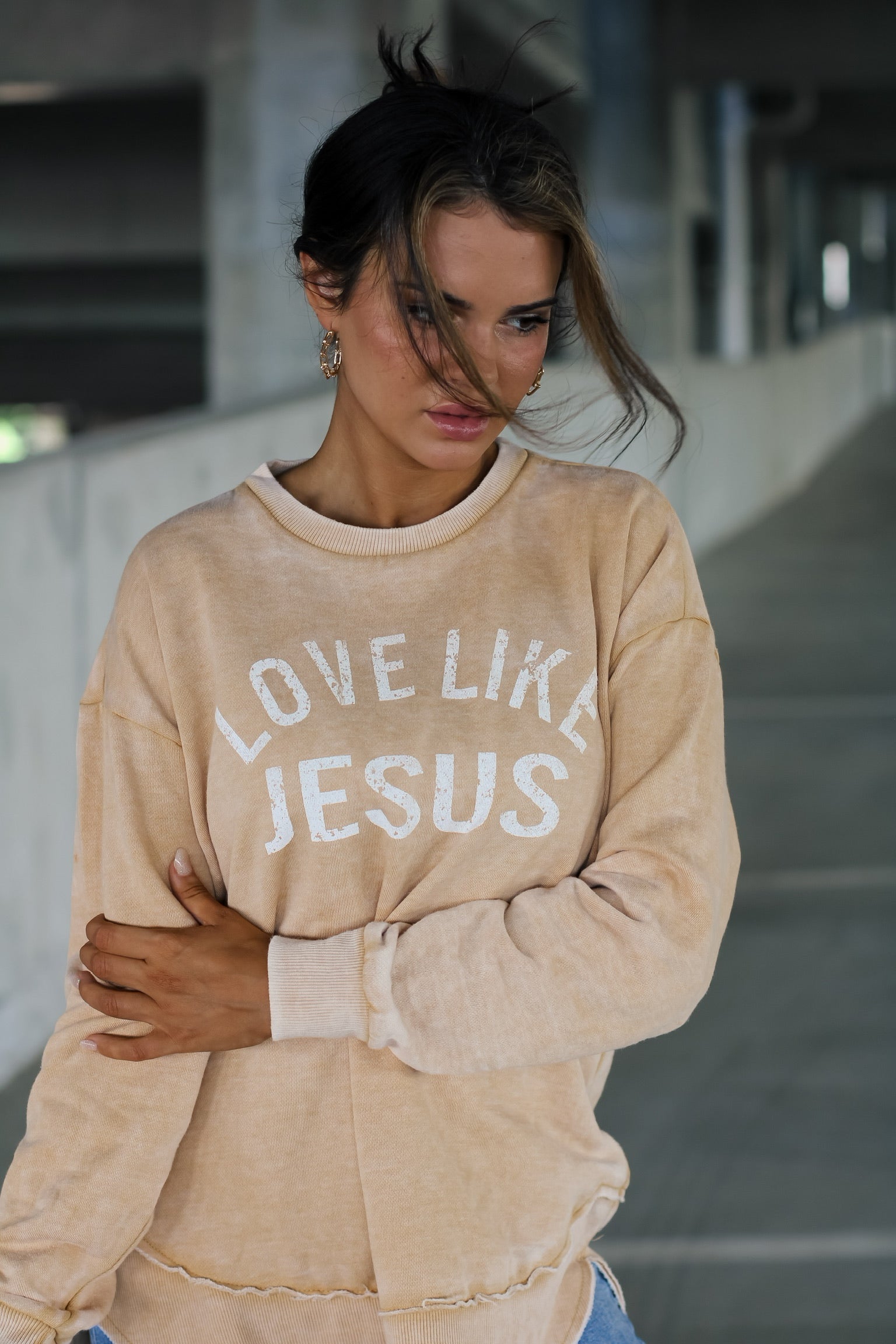 Love Like Jesus Vintage Fleece | Vintage Mustard