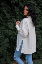 Load image into Gallery viewer, Merry + Bright | Christmas Red Glitter | The Avery Vintage Fleece
