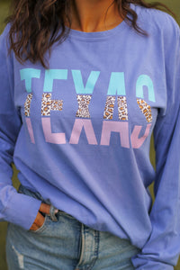 Texas Leopard | Blue | Long Sleeve