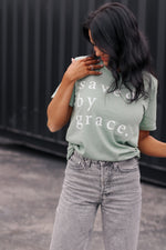 Load image into Gallery viewer, Saved By Grace | Heather Sage | Short Sleeve

