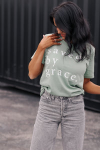 Saved By Grace | Heather Sage | Short Sleeve
