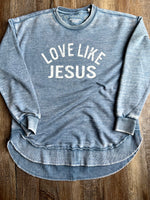 Load image into Gallery viewer, Love Like Jesus Vintage Fleece | Vintage Bluestone
