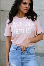 Load image into Gallery viewer, Love Like Jesus | Peach | Short Sleeve Tee
