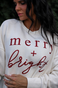 Merry + Bright | Christmas Red Glitter | The Avery Vintage Fleece