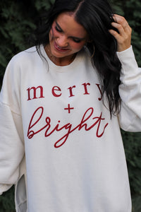 Merry + Bright | Christmas Red Glitter | The Avery Vintage Fleece