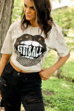 Load image into Gallery viewer, Football Lips | Natural Heather Star | Short Sleeve
